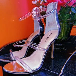 Bebe Berdine Metallic Silver Heel